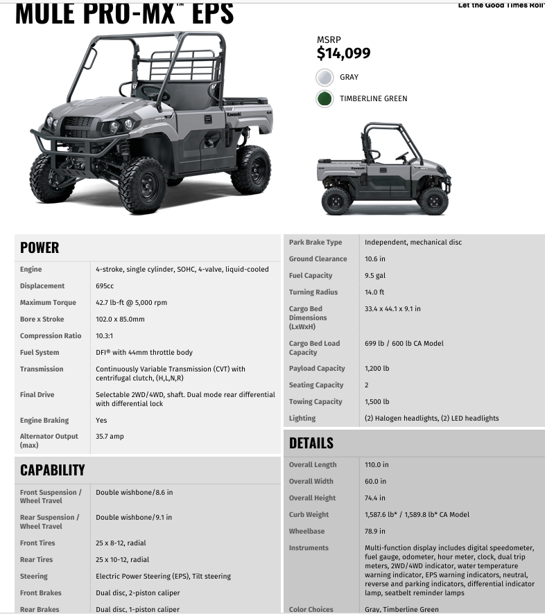 2025 Kawasaki MULE PRO-MX™ EPS