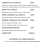 Service Prices - call 309-338-5121 to schedule